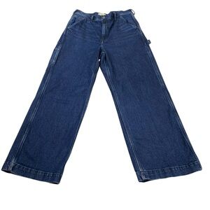 American Eagle Outfitters AE77 Stovepipe Carpenter Denim Size 12 Dark Wash